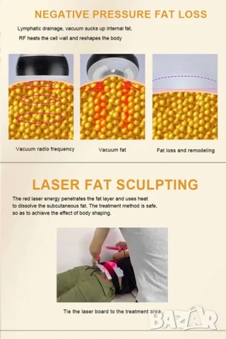 Уред за кавитация 40К радиочестотен лифтинг вакуум липолазер EMS 9 в 1 , снимка 11 - Козметични уреди - 52062084