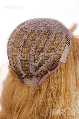 Дълга на вълни светлокестенява перука с бретон Мег, снимка 5 - Аксесоари за коса - 25816733