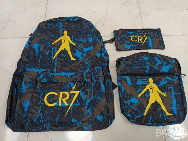 Ученическа раница Кристиано Роналдо 3 части, CR7 детска раница за училище,чанта, Ronaldo, снимка 2 - Раници - 47744704