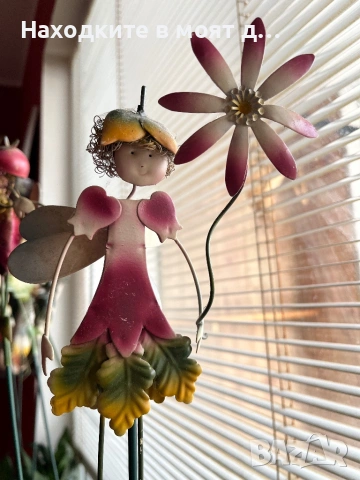 Метална декорация за саксия, снимка 2 - Декорация за дома - 53047940