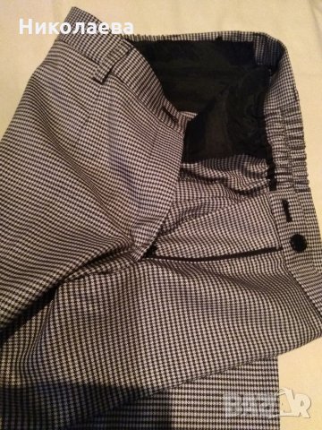 Елегантен панталон-дребен пепит,L/XL, снимка 3 - Панталони - 33074318