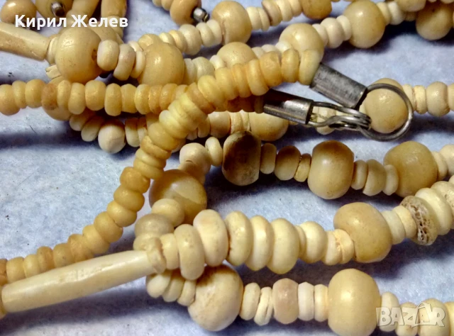 КОМПЛЕКТ СТАРИ ОГЪРЛИЦА и ОБЕЦИ МАЙСТОРСКИ РЪЧНО ИЗРАБОТЕНИ от КОСТ РОГ и БРОНЗЕ ЕтнАРТ НАКИТИ 17412, снимка 4 - Бижутерийни комплекти - 51360686