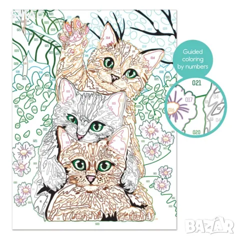 Paint & Frame Рисуване по номера Картина Смешни котенца S_1226649, снимка 3 - Рисуване и оцветяване - 49261960