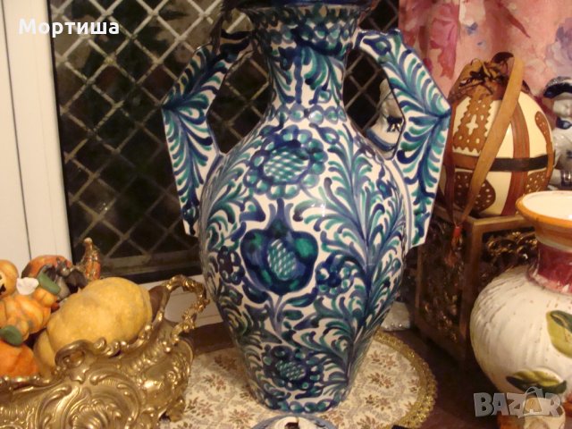 АРТ НУВО огромна колекционерска порцеланова ваза , снимка 3 - Антикварни и старинни предмети - 26591577