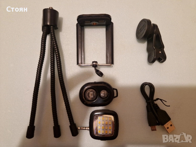 Комплект за снимане за телефон снимки блутут управление стойка селфи