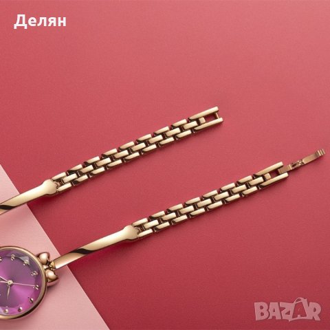 Дамски часовник 028, розово злато, с панделки, снимка 5 - Дамски - 27721218
