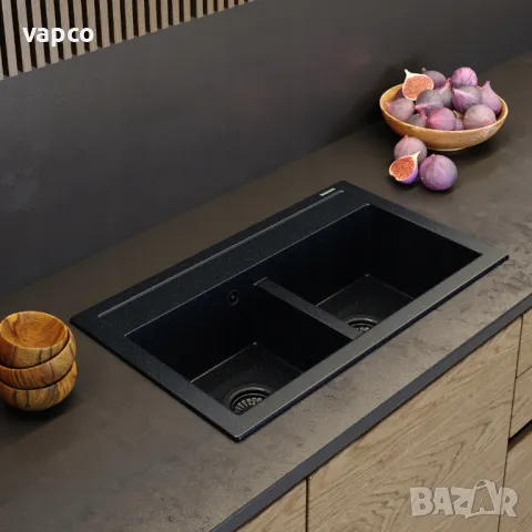 Гранитна мивка с 2 корита Granitan Duet 75см