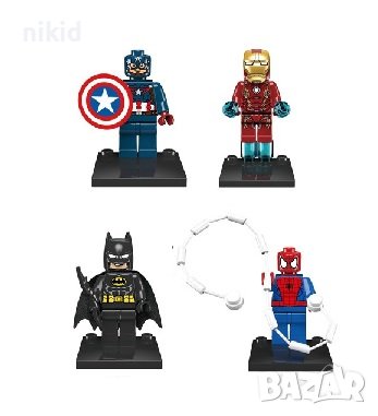 Батман Спайдърмен Iron Man  Капитан Америка Лего конструктор герои игра торта украса фигурка фигурки