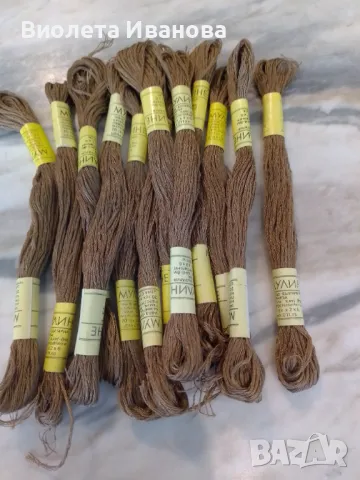 Мулине, светло кафяво,, 12 броя , снимка 2 - Гоблени - 50187498