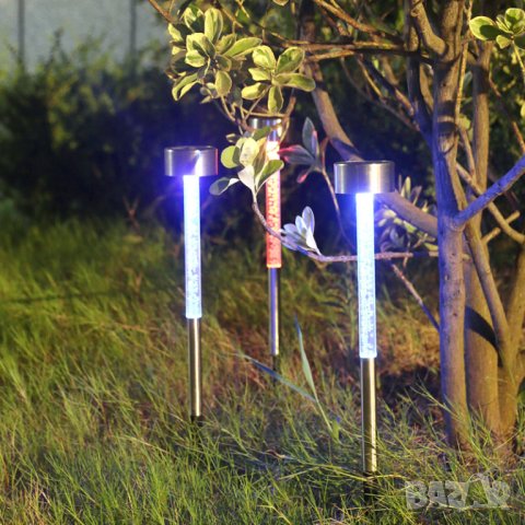 5 броя соларни лампи със сменящи се цветове, имитираща водни мехурчета, снимка 1 - Соларни лампи - 43984983