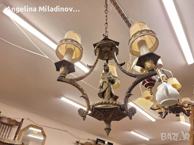 Винтидж полилей месинг , снимка 10 - Полилеи - 51924219