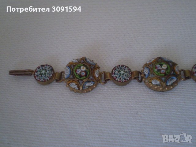 Старинна Гривна Венецианска Мозайка Италия, снимка 7 - Антикварни и старинни предмети - 37404008