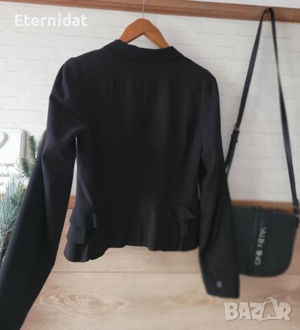 Черно сако H&M с къдричи на кръста , снимка 3 - Сака - 43201351