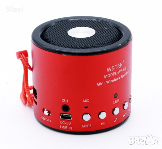 Преносима мини колонка WS-Q9 с FM Радио и Bluetooth,MP3,USB и micro SD CARD слот, снимка 1 - Тонколони - 29076990