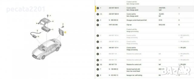 Продавам - сензор (датчик, модул) за мъртва зона (за следене на маркировката) за Ауди А6 2016 г., снимка 5 - Части - 38989131