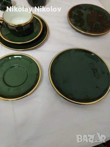 Порцеланов сервиз Vintage Apilko Green Gold , снимка 9 - Сервизи - 53330947