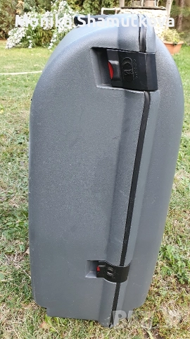 Голям куфар с колелца сив цвят, снимка 5 - Куфари - 52577305