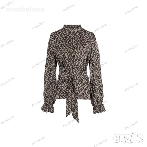 Дамска вталена есенно-зимна риза с дълъг ръкав и леопардов принт, снимка 6 - Ризи - 43518778