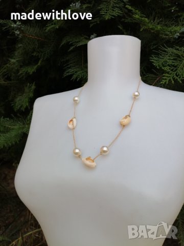 Ръчно изработено колие от седеф и морски раковини