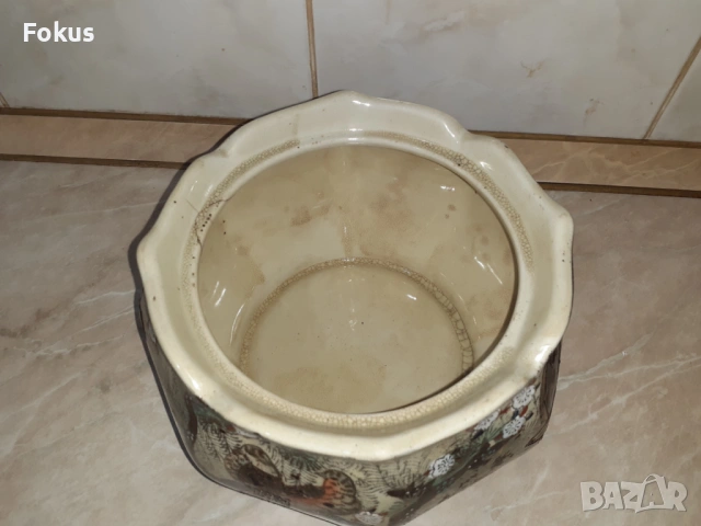 Уникална стара купа Сатцума satsuma порцелан маркировка, снимка 5 - Антикварни и старинни предмети - 53348304