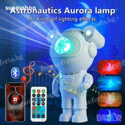 Детски Звезден Лед Проектор Астронавт с Дистанционно, Блутуут, Музика, снимка 7 - Други - 52343882