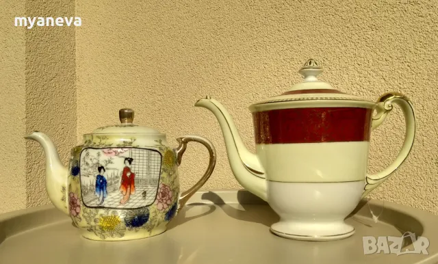 Порцеланов чайник с печат за произход. , снимка 6 - Сервизи - 49509159