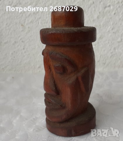 Дърворезба мъж глава , снимка 2 - Статуетки - 39490534