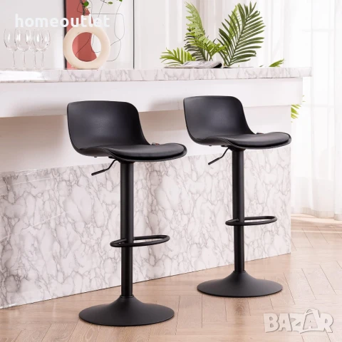 Комплект бар стол – 2 бр. – EUYY102-ALL-1909BK, снимка 5 - Столове - 51116473