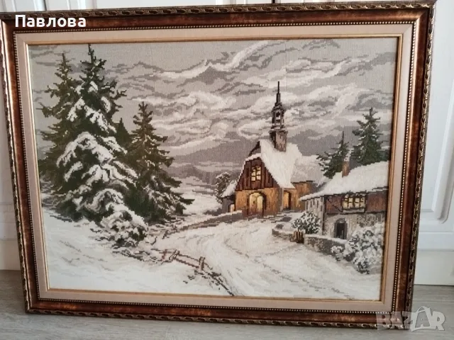 Гоблен,, Зимен параклис ", снимка 4 - Гоблени - 49635280