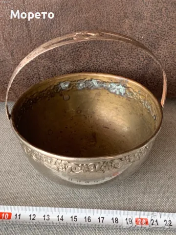 Стара бакърена бонбониера-Царство България, снимка 2 - Антикварни и старинни предмети - 47822124