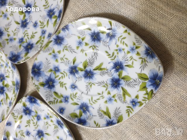 Порцеланови подложни чинийки-Yamasen gold collection fine porcelain japan 24ct gold plated, снимка 5 - Чинии - 43793160