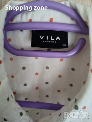 Риза на точки Vila памук, снимка 2 - Ризи - 40537404