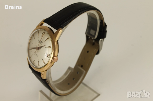 1960's ALLAINE Automatic 25 Jewels Швейцарски Позлатен Часовник, снимка 4 - Мъжки - 51951823