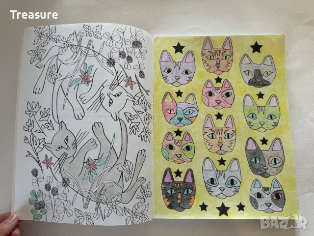 Кототерапия - Раскраска-Антистресс для взрослых, снимка 8 - Други - 46867270