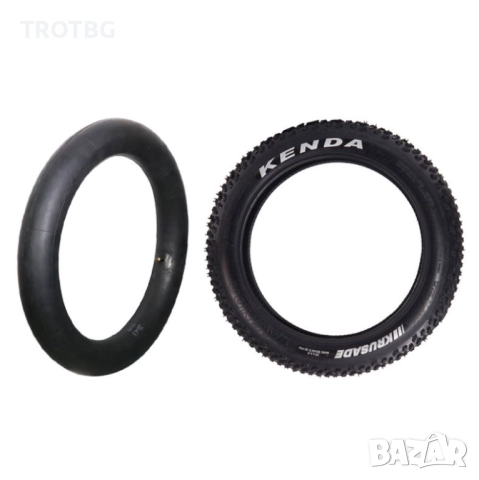 Вътрешна гума с прав вентил KENDA 20x4 / 20x3.5 за Fatbike, снимка 5 - Други спортове - 52630169
