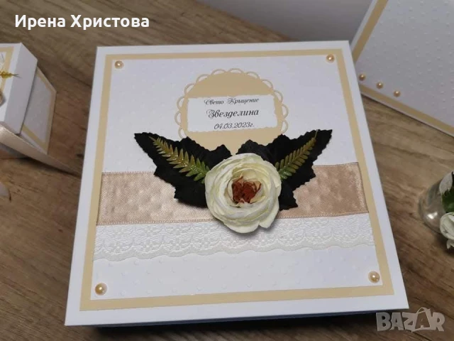 Комплект за кръщене, снимка 3 - Декорация - 51235859