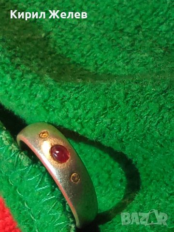 СКЪПОЦЕНЕН ВИНТИДЖ АРТ СРЕБЪРЕН СРЕБРО 925 HWH с ЮВЕЛИРНО ШЛИФОВАН РУБИН и 2 КАМЪКА ЖЪЛТ ТОПАЗ 40195, снимка 18 - Пръстени - 42646435