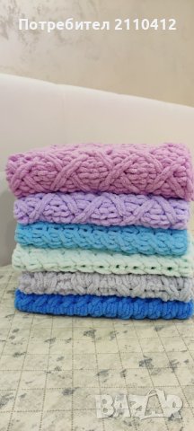 Плетени бебешки одеяла, снимка 6 - Спално бельо и завивки - 37537500