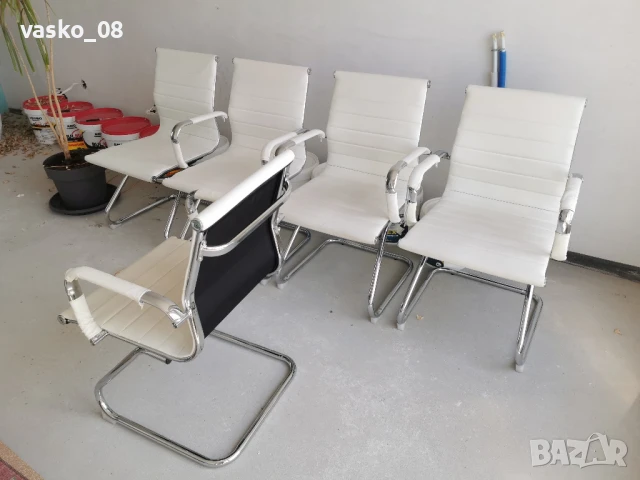 5 броя посетителски офис столове , снимка 10 - Столове - 50623640