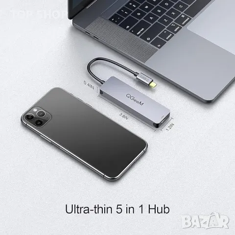 5-в-1 HDMI USB-C хъб QGEEM, снимка 6 - Друга електроника - 48512195