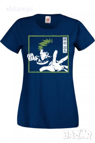 Дамска тениска Аниме Манга My Hero Academia Izuku Midoriya,Анимация,игра,Празник,Повод., снимка 4 - Тениски - 38059491