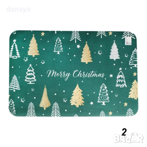 6130 Гумена коледна постелка за входна врата, 61x40cm, снимка 7 - Изтривалки - 51904119