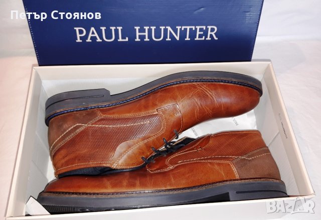 Стилни мъжки кларкове от естествена кожа PAUL HUNTER №46, снимка 12 - Мъжки боти - 27180009