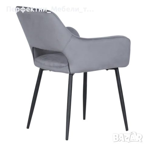 Комплект бар столове и трапезарн столове за кухня и хол в общ обем-сива гама, снимка 3 - Столове - 50345492