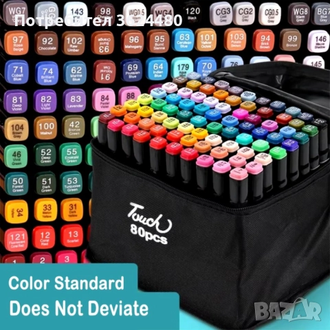 80 многоцветни маркера с два края 4339, снимка 9 - Рисуване и оцветяване - 52774470