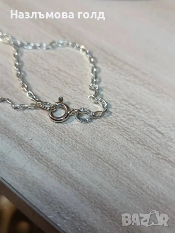 две гривни комплект сребърна и една с черен конец , снимка 4 - Гривни - 51556050