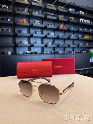 очила с черен обикновен калъф и ув защита cartier, снимка 4 - Слънчеви и диоптрични очила - 51410402