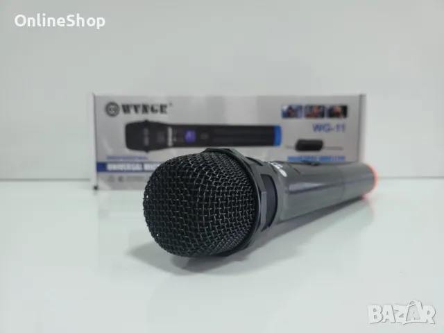 Безжичен микрофон WG-11, динамичен, предавател, приемник, JACK 6.3mm

, снимка 2 - Микрофони - 48233207