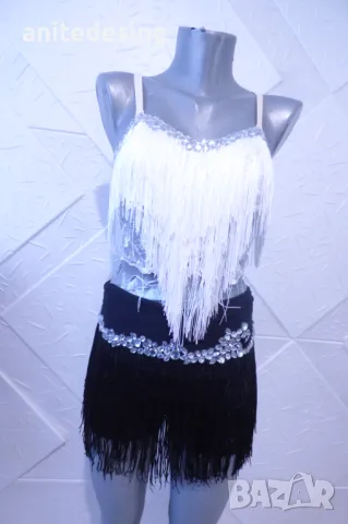 Черно и Бяло- детска рокля за спортни танци., снимка 10 - Рокли - 47368798