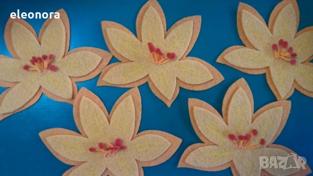 Пролетни цветя от филц, снимка 10 - Други - 20933349